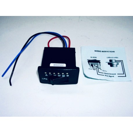 Indicador de nivel gas - Conmutador GLP/GNC 6 LED
